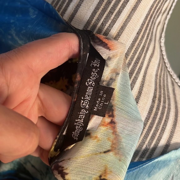 Mushka, by Sienna Rose, sheer tunic with tassel like fringe, large; butterfly - Picture 6 of 7